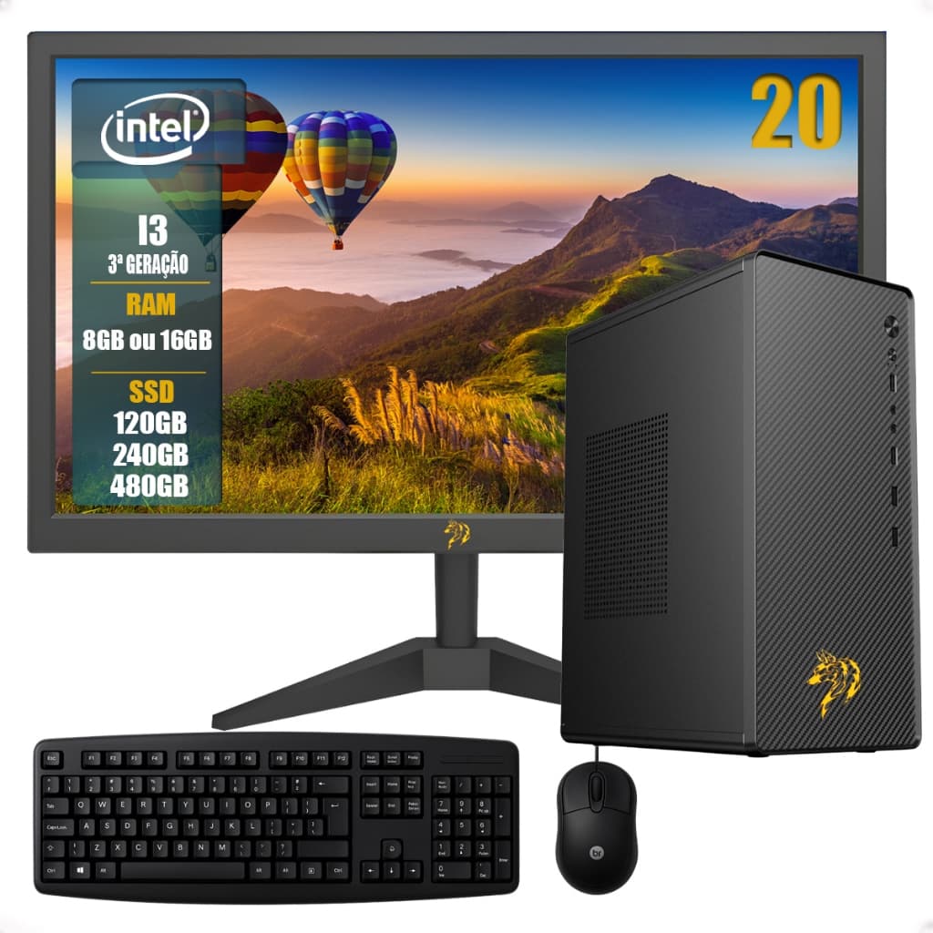 Pc Computador Completo Home Office Intel Core I3 3a Geração