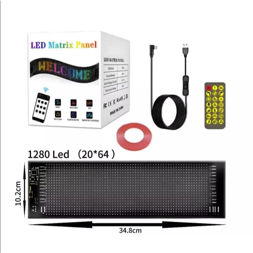 Luz De Olhos Com Display Led Flexível Programável Dobrável Diabo Olho Controle Para Carro Caminhão Loja Prova d'água