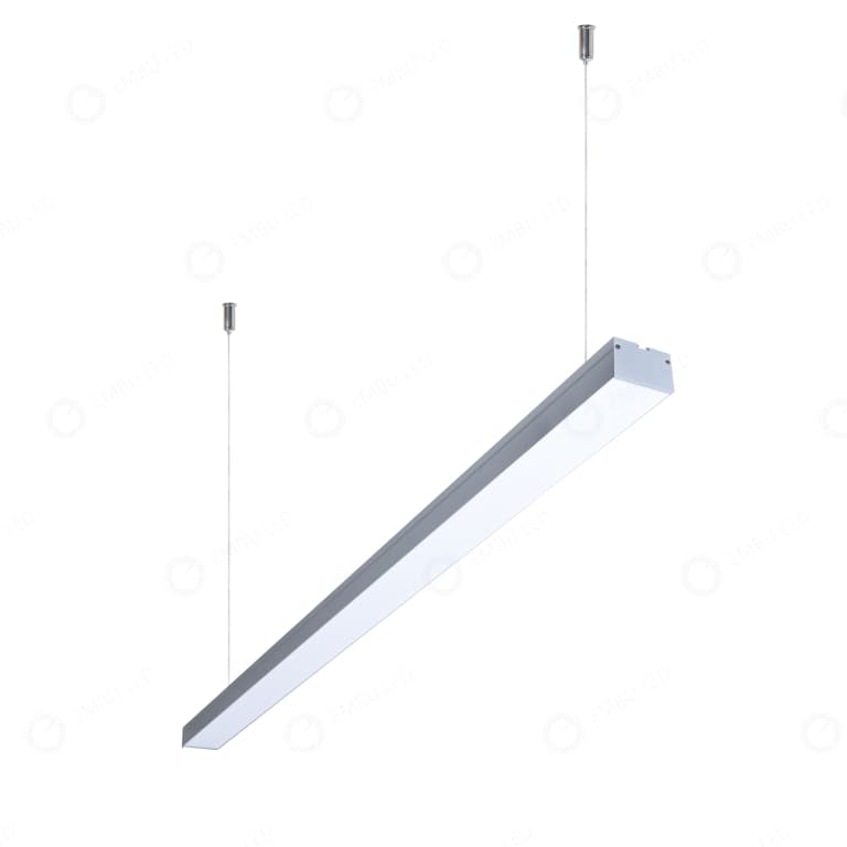Pendente Retangular Luminaria 30W Escritório Led Linear 4000k Bivolt 118cm Branco Neutro