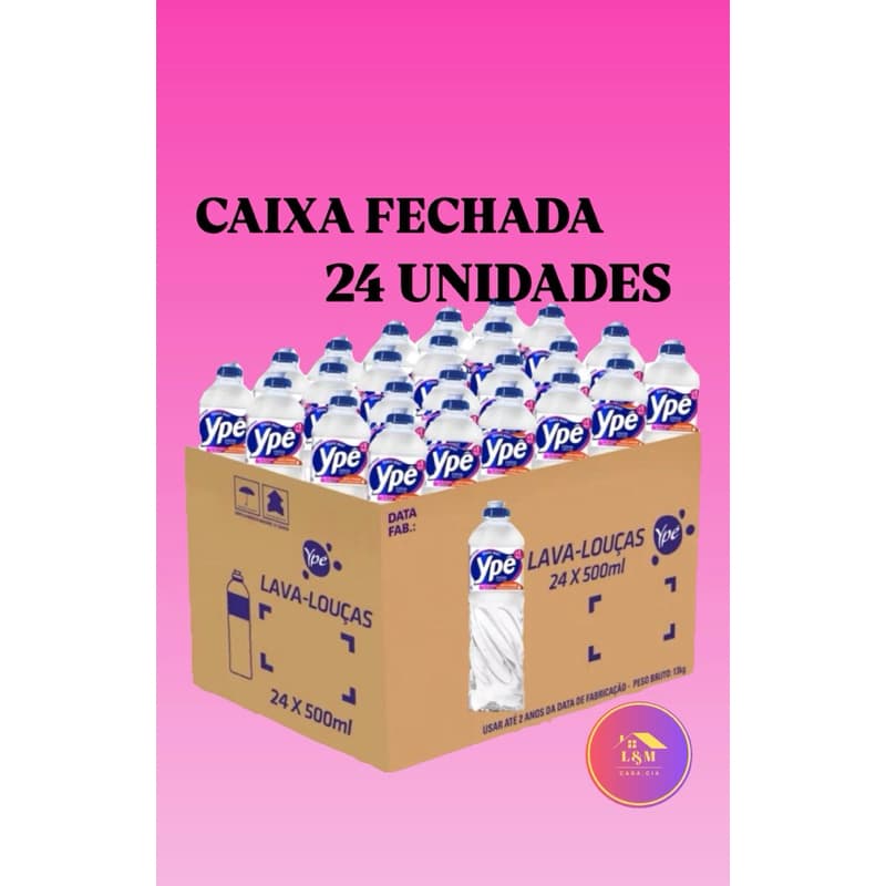 Detergente Ypê 500ml caixa fechada com 24 Unidades