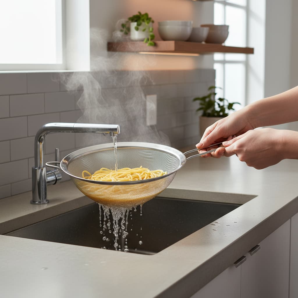 Kit Peneiras Inox Cozinha Malha Fina 3 Peças
