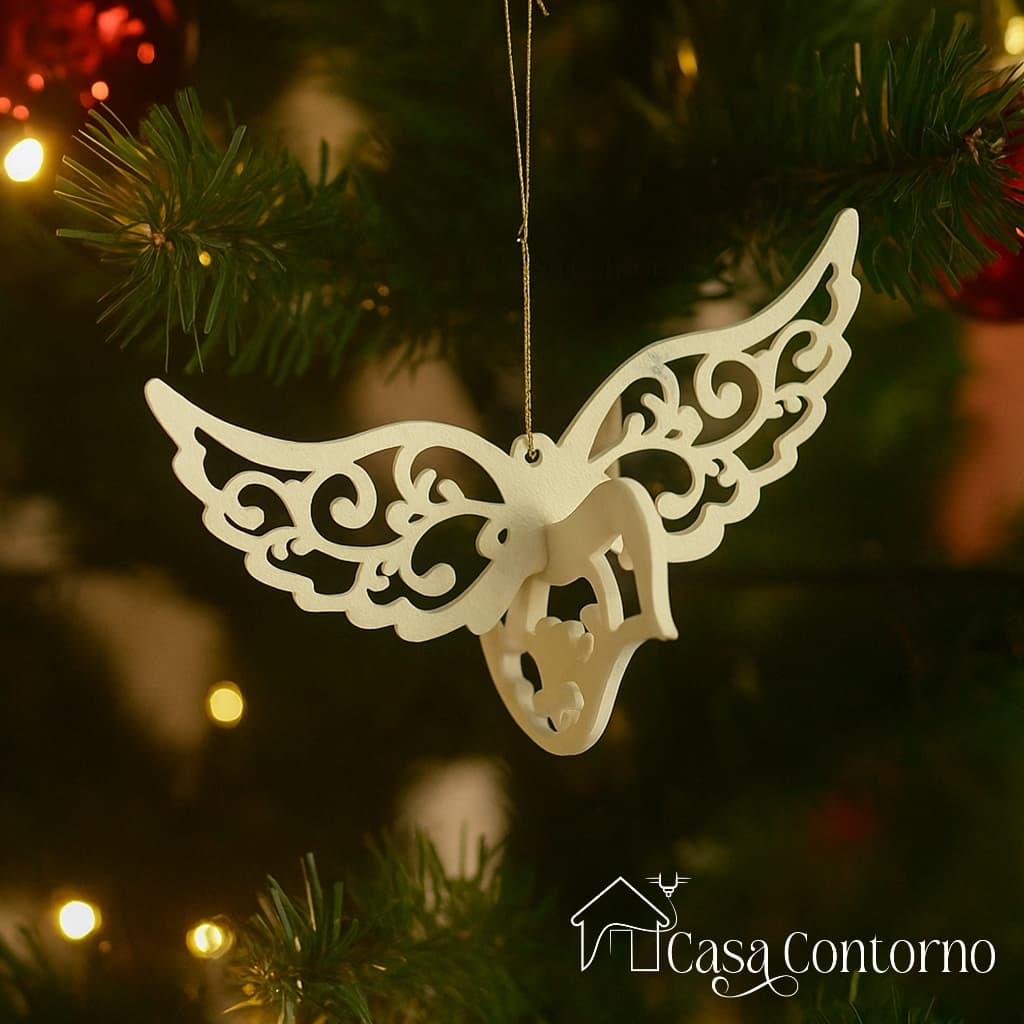 Enfeite Natalino Pomba Delicada para Árvore de Natal 6 unidades