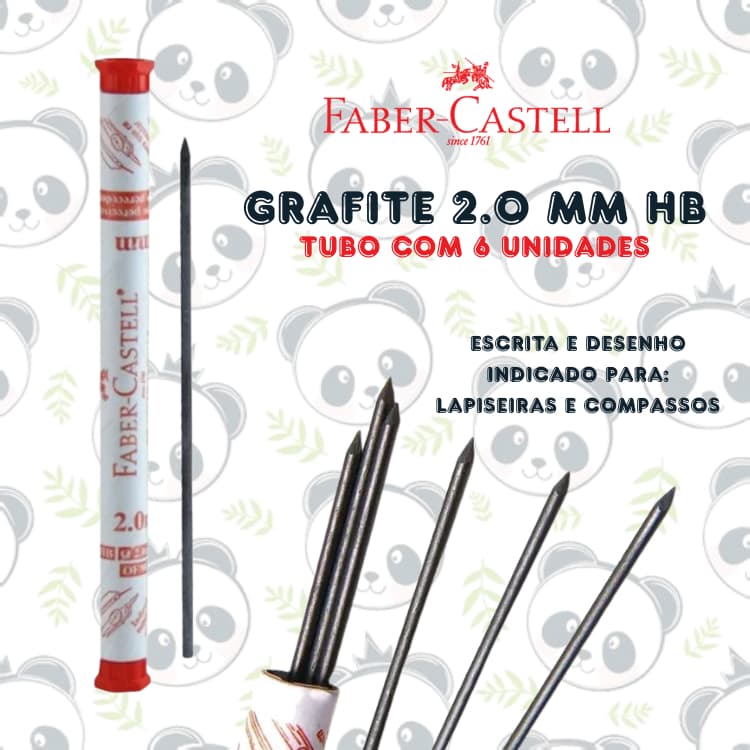 Grafite 2.0 mm HB com 6 Minas Compasso Lapiseira | Faber Castell