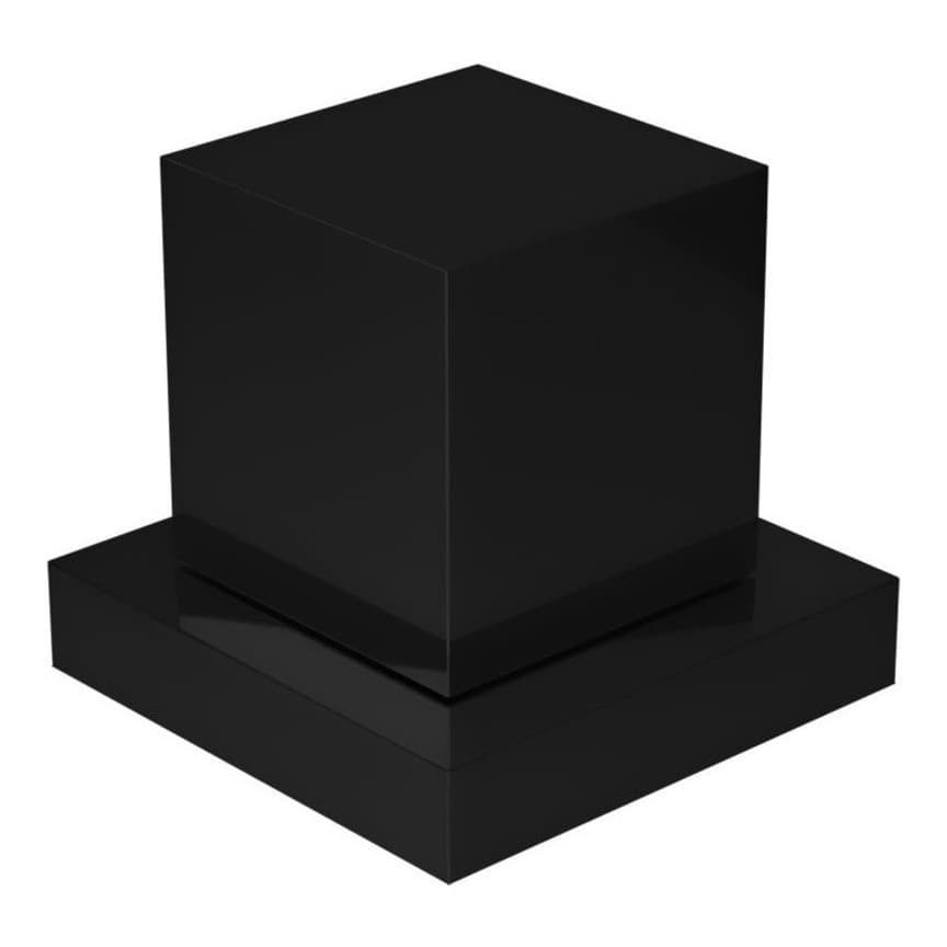 Acabamento Para Registro Quadrado Metal Preto Padrão Docol