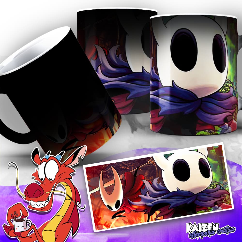 Caneca Mágica - Hollow Knight - (Knight e Hornet) - Silksong - Jogos