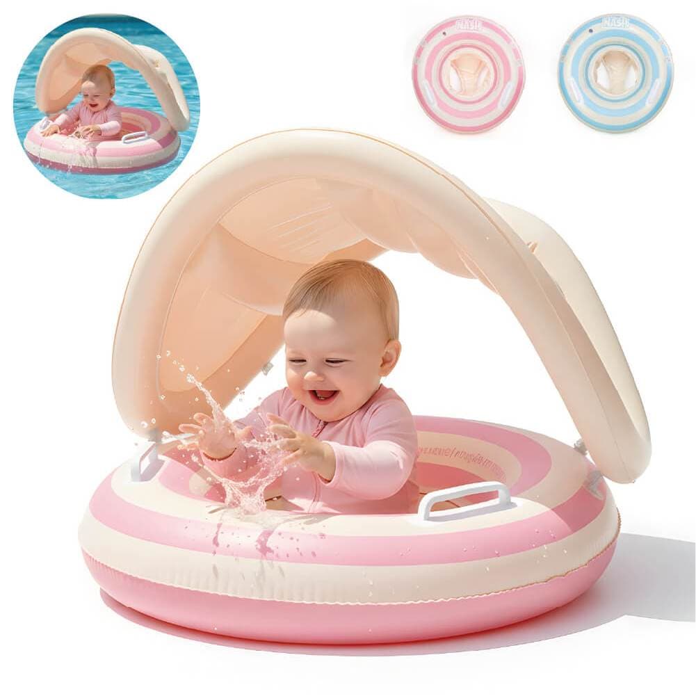 Boia Infantil Com Toldo Inflável Baby Float Para Piscina