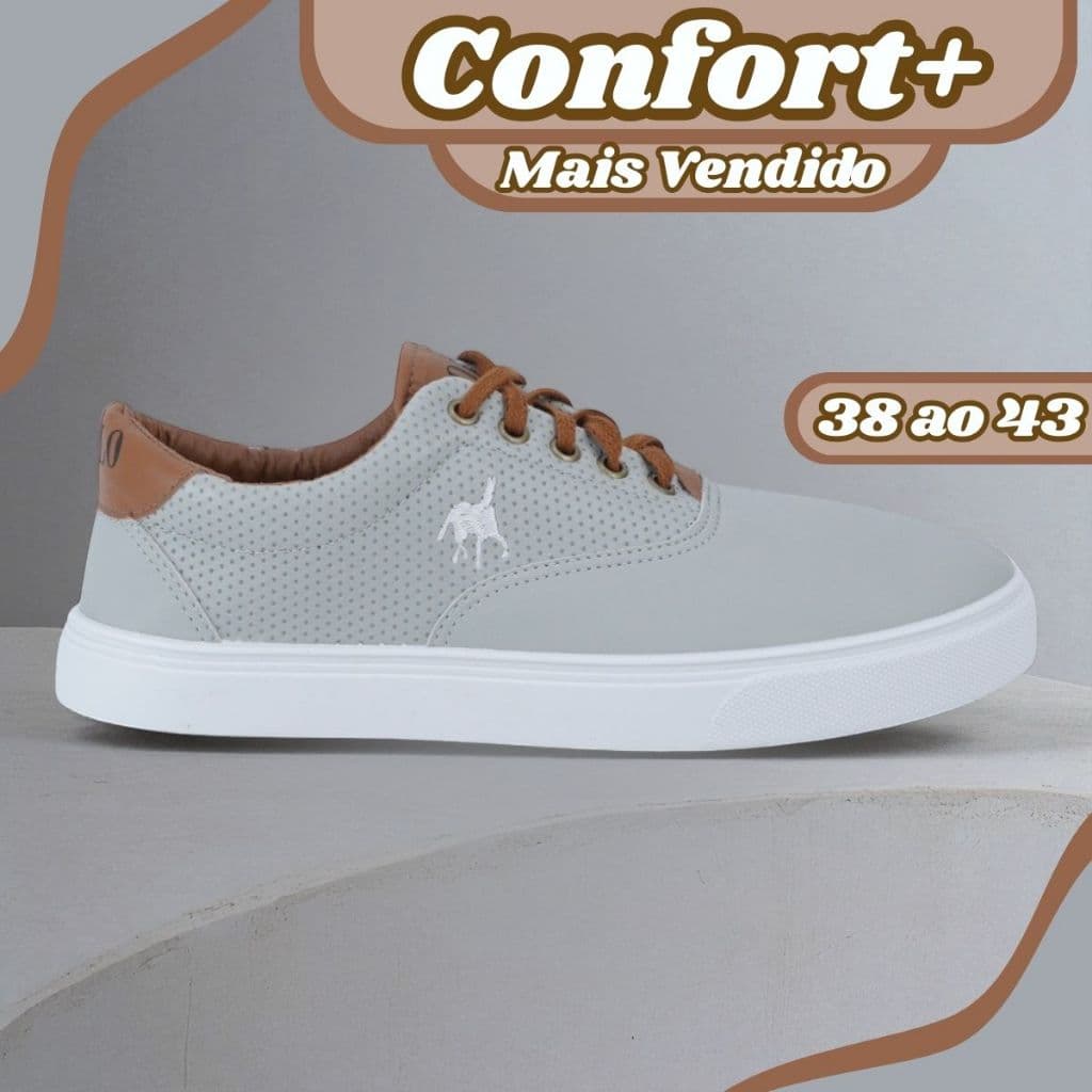 Tênis Masculino Sapatênis Polo Imperial Confortável Casual Couro Sintético Diversas Cores