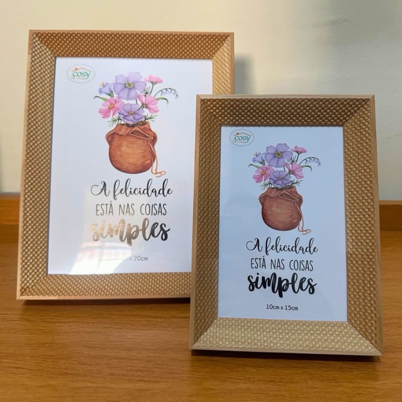 2 Porta Retrato de Mesa 10x15 15x20 Bambu Moldura Decorativa de Foto Decoração de Natal