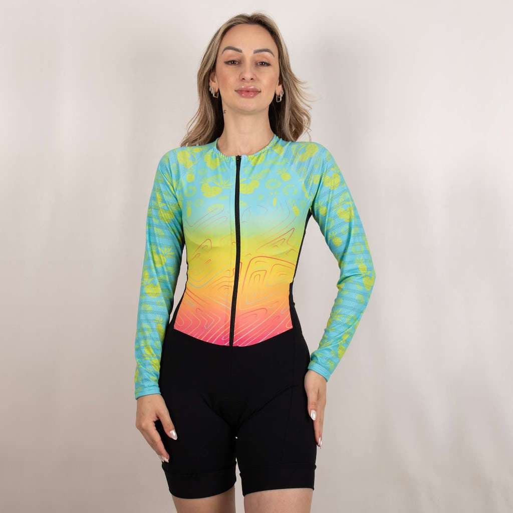 Macaquinho de Ciclismo Manga Longa Modelo  Summer Feminino Conforto e Elegância