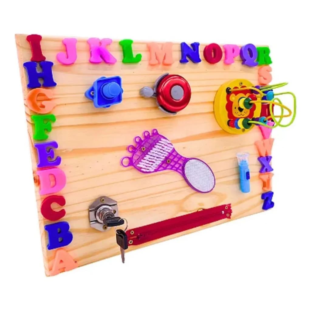 Painel Sensorial Montessoriano Educativo / Placa de Atividades