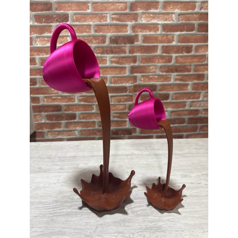 Xícará Flutuante kit 2 Xicarás Suspensas Flutuantes Decorativo