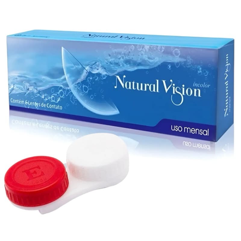 Lentes de Contato Natural Vision Incolor Com Grau - 6 Lentes - Miopia e Hipermetropia
