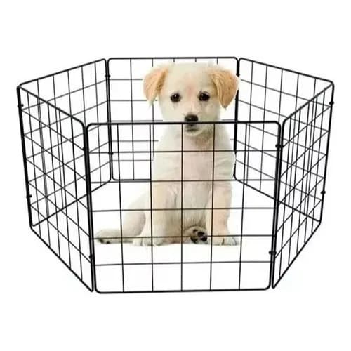 Grade Portátil Portão Grade Proteção Pet Cachorro Pequeno - Preto