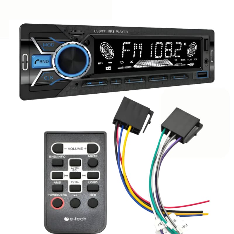 Rádio Automotivo Som Com Bluetooth Usb Sd Mp3 1 Din 4x60w