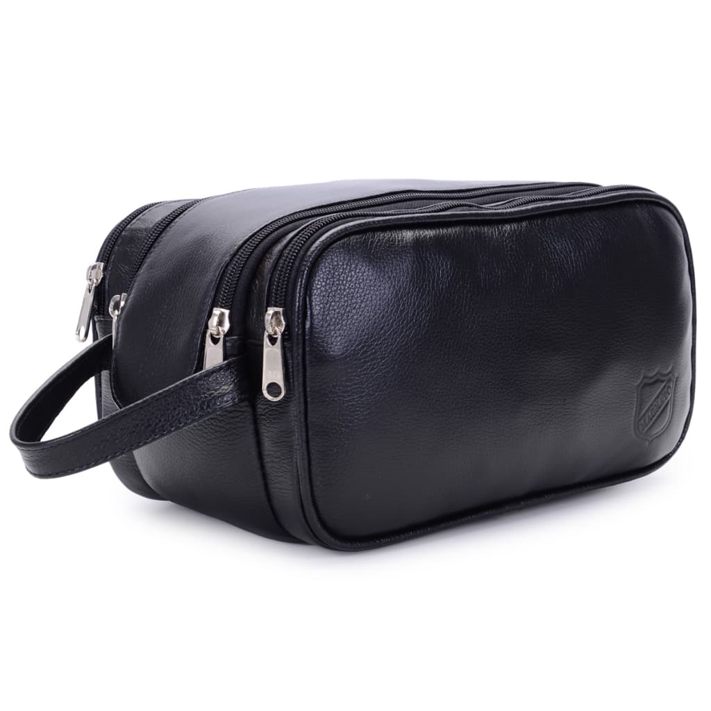 Necessaire Grande de Couro Legitímo Organizador de Viagem