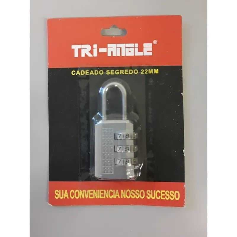 Cadeado Com Segredo 22MM  Cor Cinza