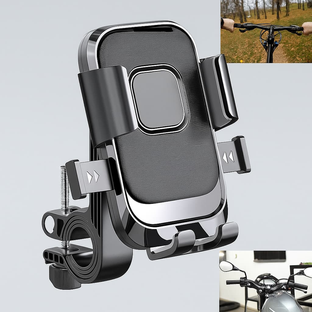 Suporte de Celular para Moto e Bicicleta Com Travamento e Automático À Prova De Choque E Anti-Vibração Moto