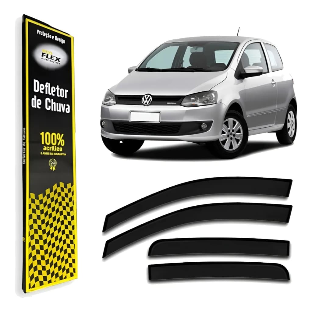 Jogo Calha Chuva Defletor Fox/Cross-Fox/Space Fox 2004 A 2017 4PTS Preto/Fume 30.010A Ecoflex