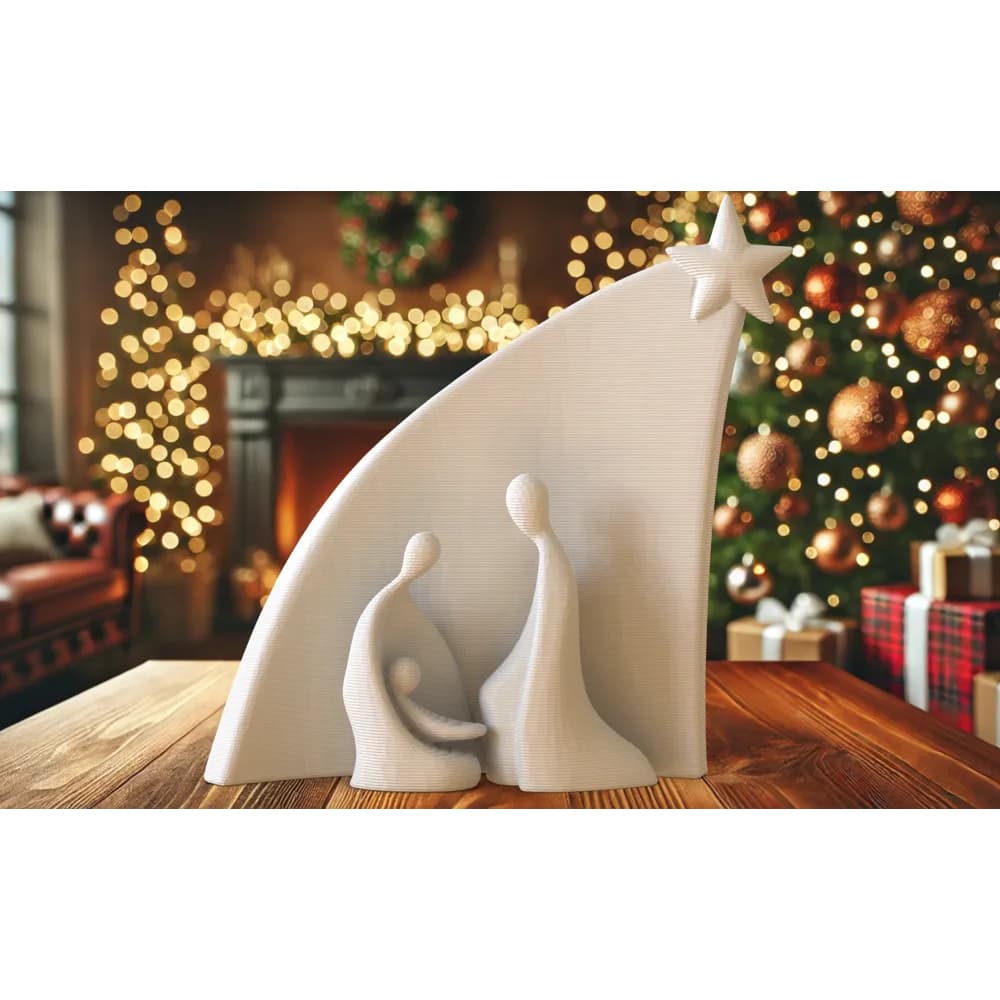 Presépio Minimalista com Estrela | Decoração Natal | Enfeite Natalino