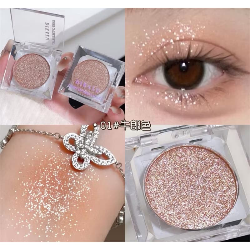 Paleta de sombras DIKALU Galaxy Flashing Highlighter para maquiagem - cor única brilhante piscando