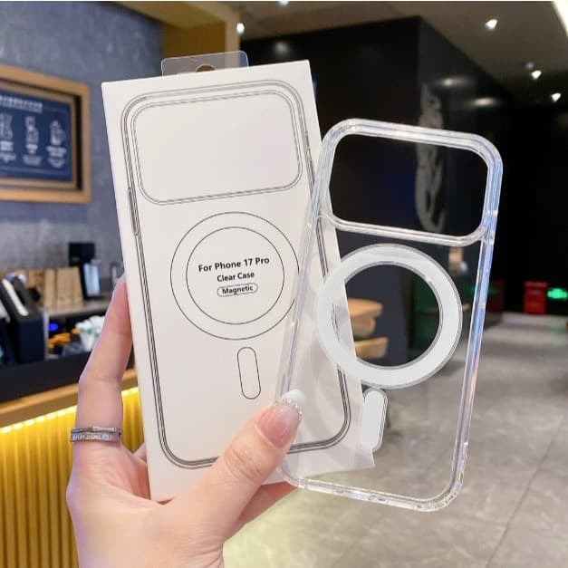 Capa transparente com MagSafe para iPhone 17 /AIR/Pro/PROMAX