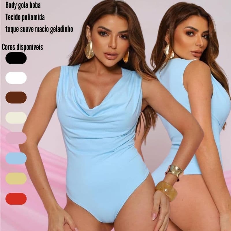 body regata decote V profundo gola boba drapeado poliamida moda feminina elegante e estilosa moda blogueira tendência