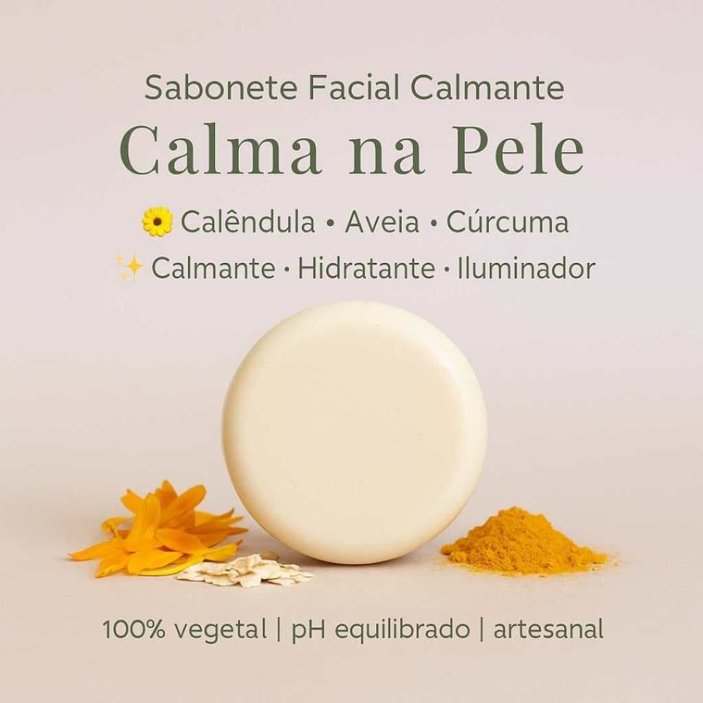 Sabonete Natural Pele Sensível Calmante Sem Sulfato Sem Lauril Pele Seca