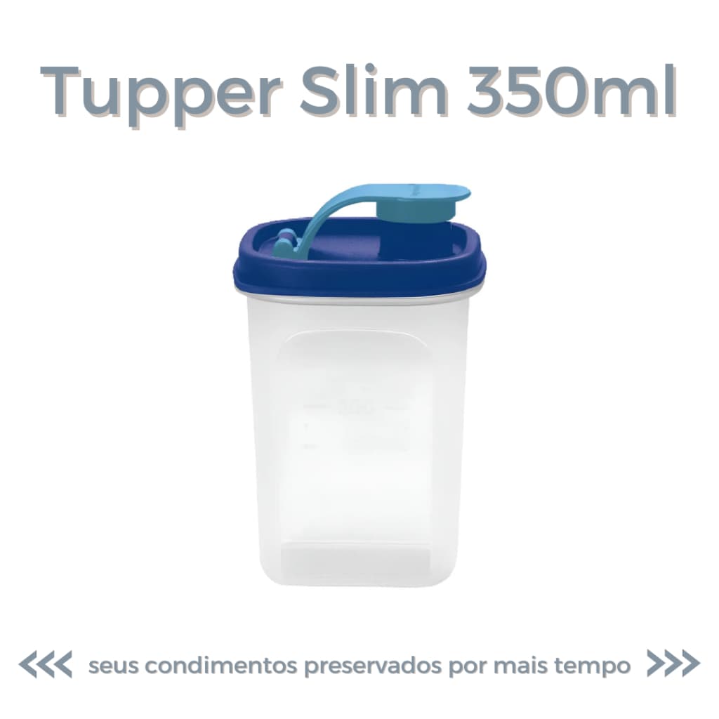 Tupper Slim 350ml Tupperware Original Dispenser Guardar grãos liquidos molhos