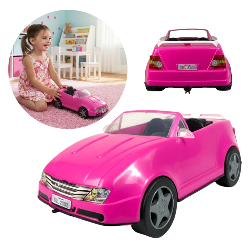 Brinquedo Carro de Boneca Grande Carrinho de Boneca Conversivel Rosa