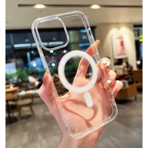 Capa transparente com MagSafe para iPhone XR/13PRO/14PRO/14PROMAX/15PRO/15PROMAX/16PRO
