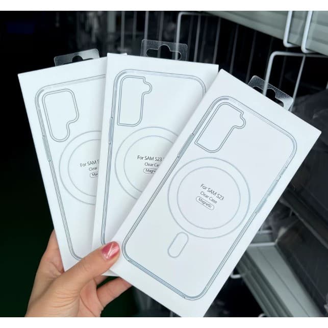 Capa transparente com MagSafe para S23/S24/S25