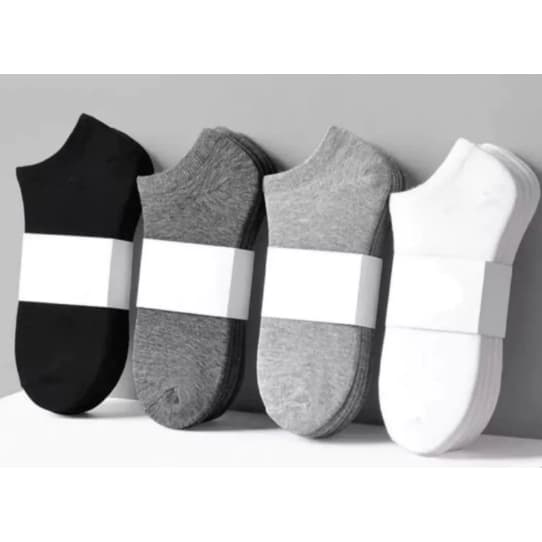 Kit Meia Soquete Invisível 3 ou 6 Pares Unissex | Meia Soquete Cano Curto Antiderrapante Algodão Conforto