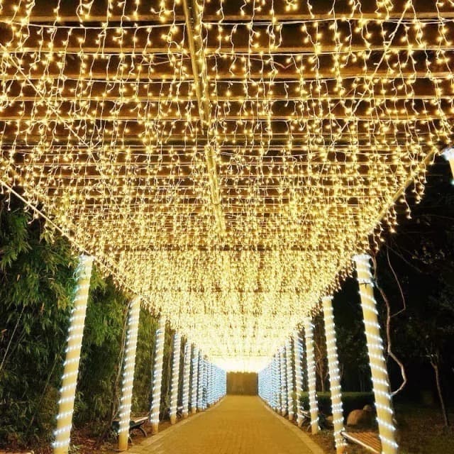 Cascata 400 Leds Fixa com Strobo Flash 10m Natal