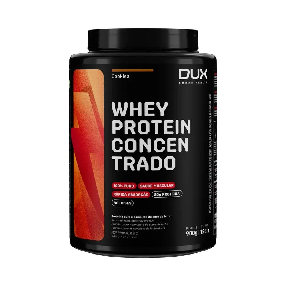 Whey Protein Concentrado - Pote 900g Dux Nutrition -ORIGINAL