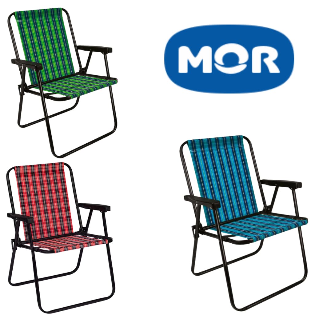 Cadeira de Praia aço Xadrez Dobrável Jardim Piscina Camping Portátil Mor cores Oferta