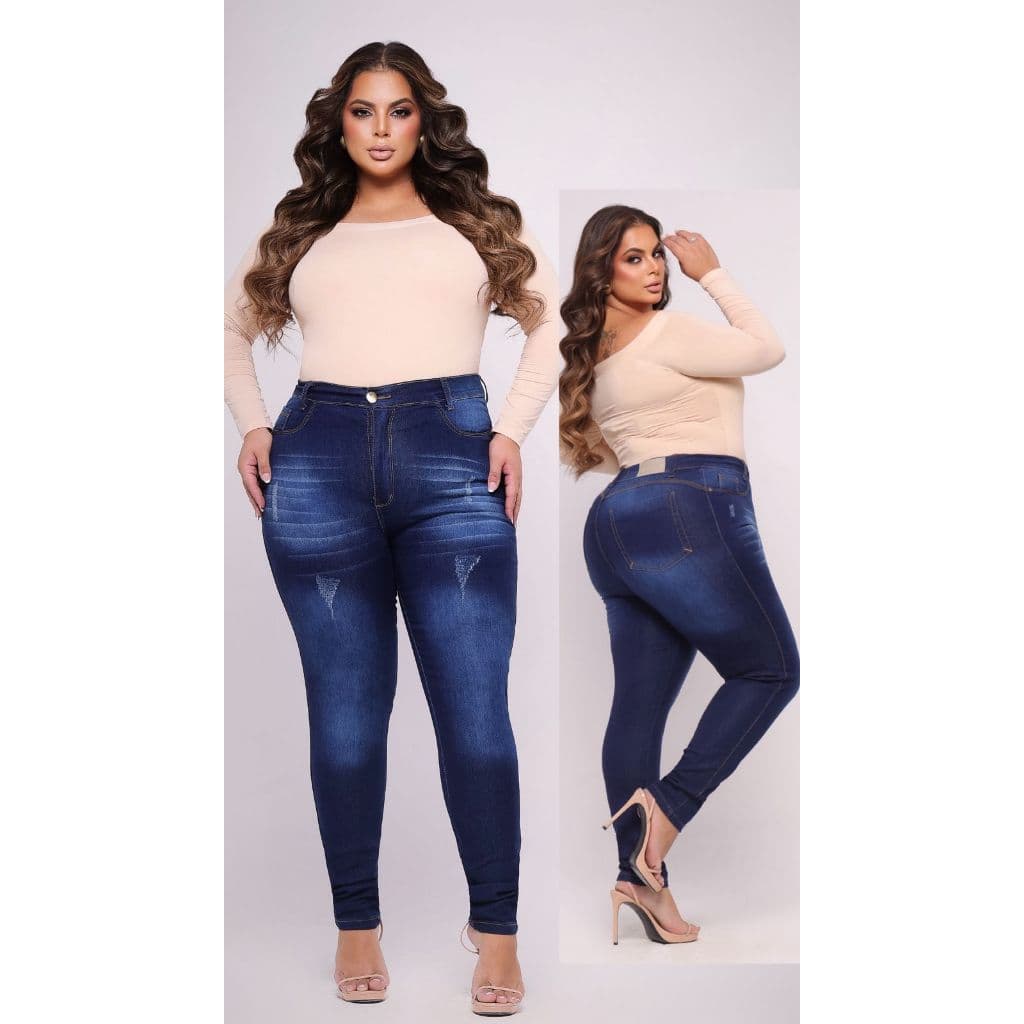 Calça  Feminina SKINNY PLUS SIZE Jeans 48 Até o 54