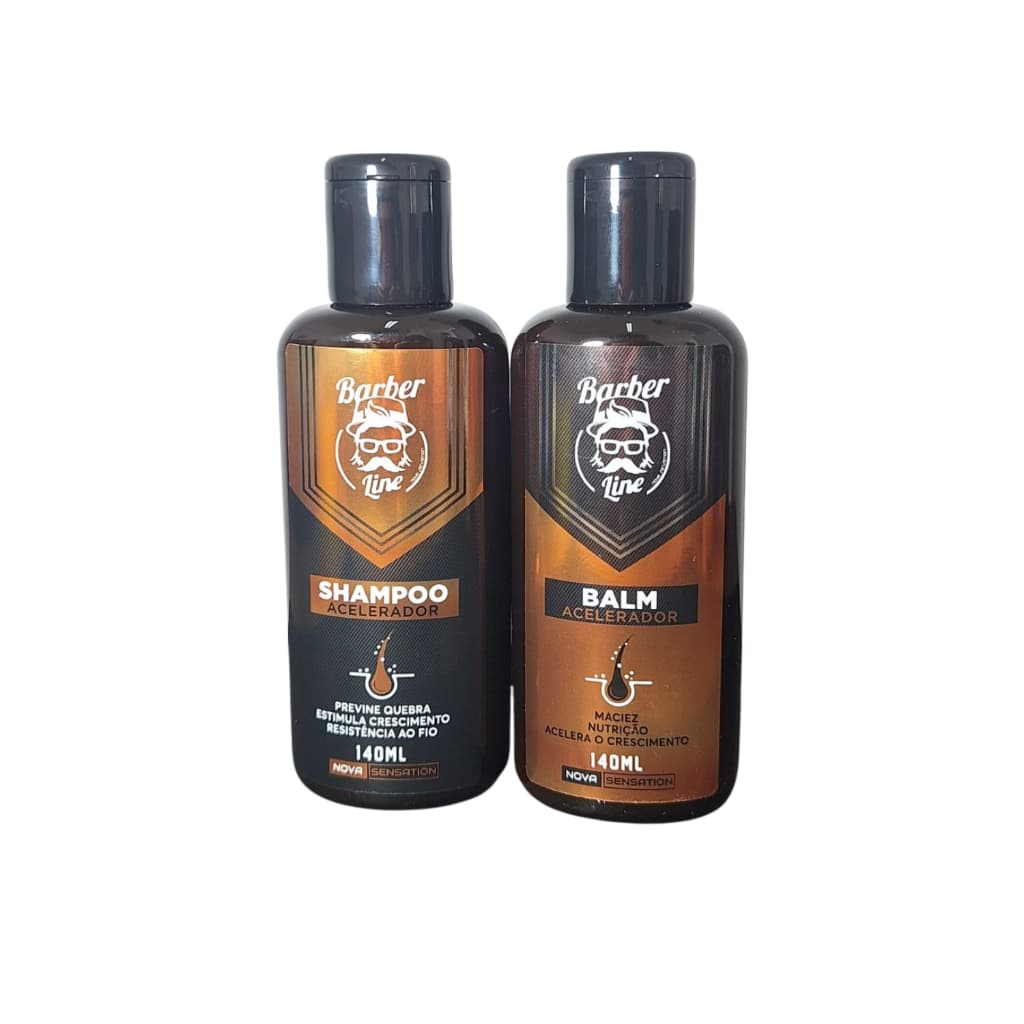 Kit Shampoo Balm Para Barba Acelera o Crescimento Limpeza Hidratação Maciez e Brilho