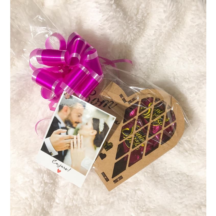 Caixa Coração com Bombons + Foto Personalizada | Presente | Lembrança | Aniversário