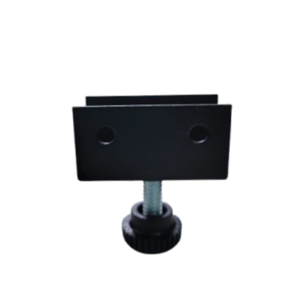 Sapata "U" para MDF 15mm com rosca Preto + Manipulo Preto