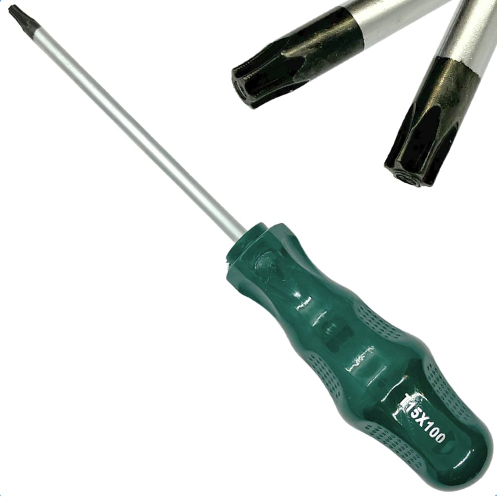 Chave torx T15 com furo guia profissional com imã chave T15 imantada cromo vanadio com furo outix