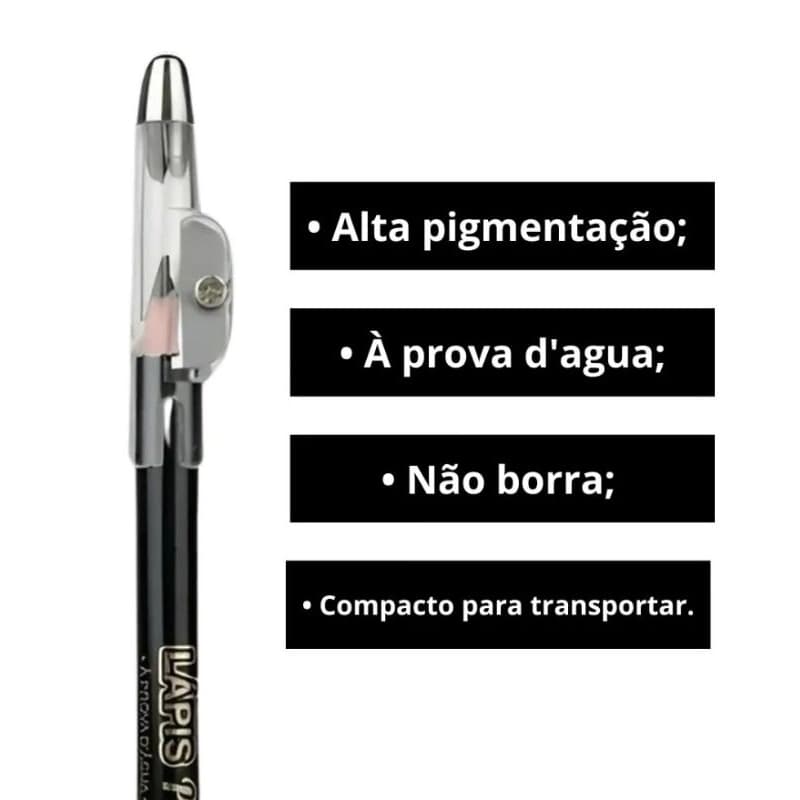 2 LÁPIS PARA OLHOS LUA E NEVE (PRETO)