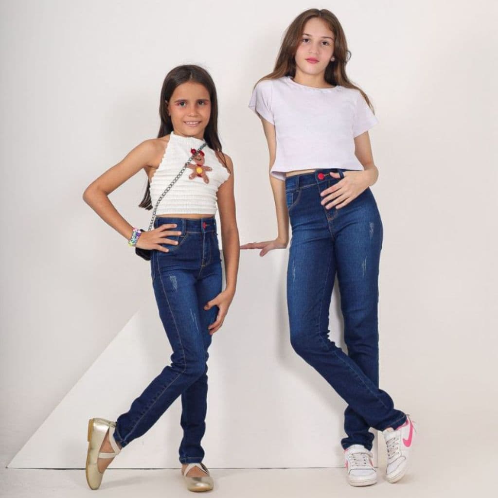 CALÇA SKINNY Jeans Infantil Juvenil Meninas 2 a12 blogueirinha confortável elastano tendência escola