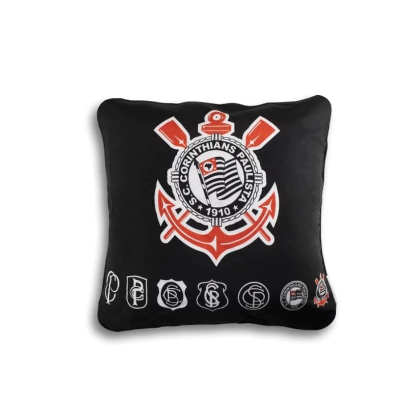 Capa De Almofada Corinthians Timão Ziper 45x45cm
