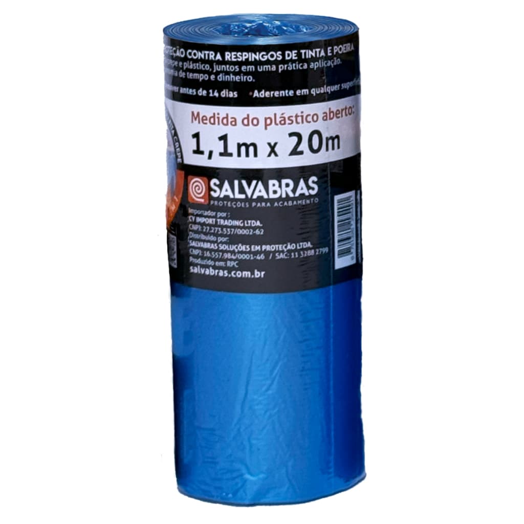 Refil Salva Pintura 1,10x20m Sem a fita adesiva Proteção Respingo Salvabras
