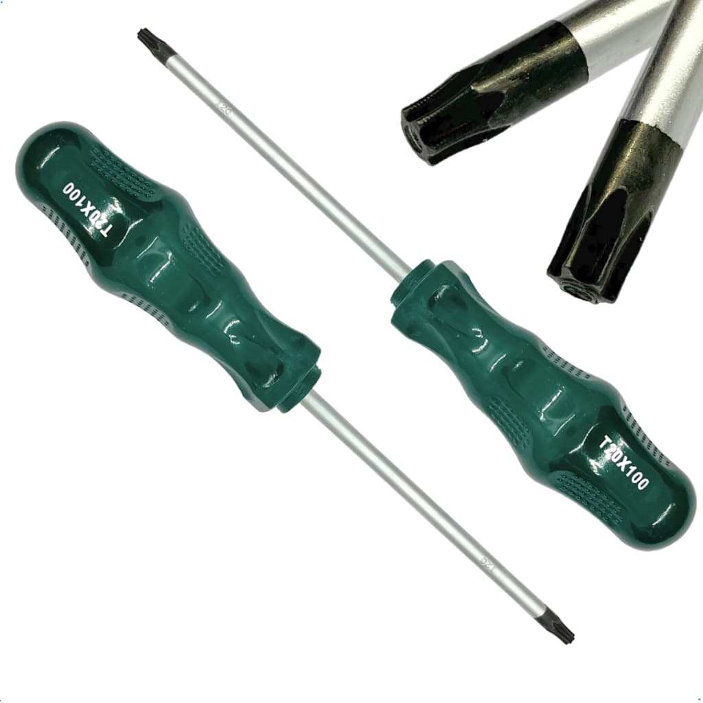 Jogo de chaves torx kit 2 peças com furo guia central chave torx imantada profissional outix T20