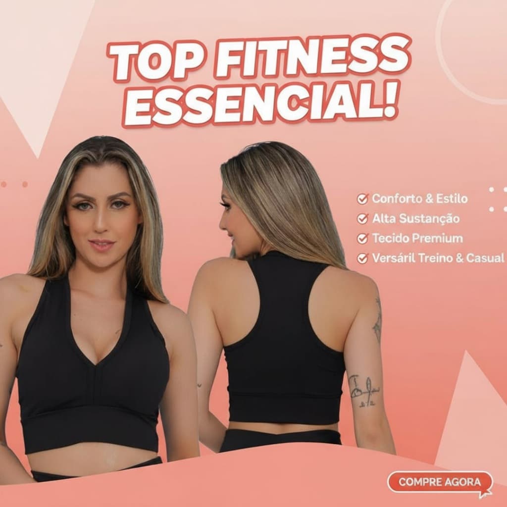 Top Feminino Academia tipo Nadador Fitness com Bojo Removível
