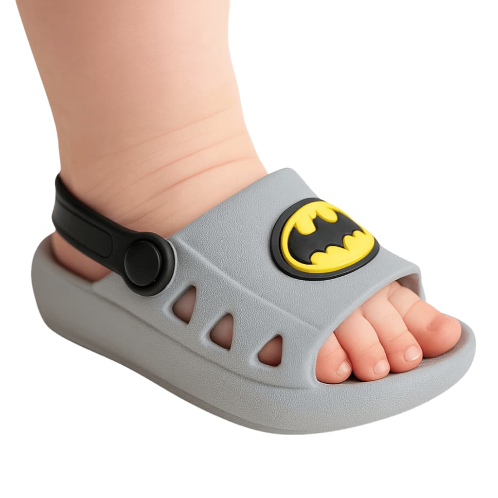 Babuche Sandalia Infantil Bebe Dino Batman Homem Aranha Menino Escola Calce Facil Lançamento