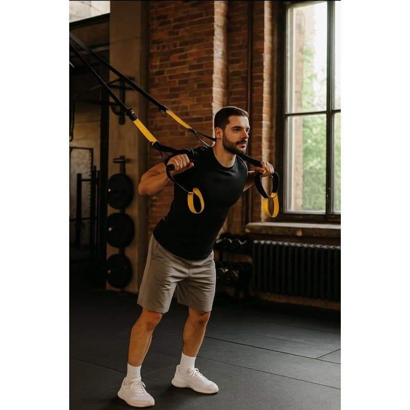 Fita de Suspensão TRX Treinamento Funcional Profissional Ajustável Pilates Yoga Fisioterapia Saúde
