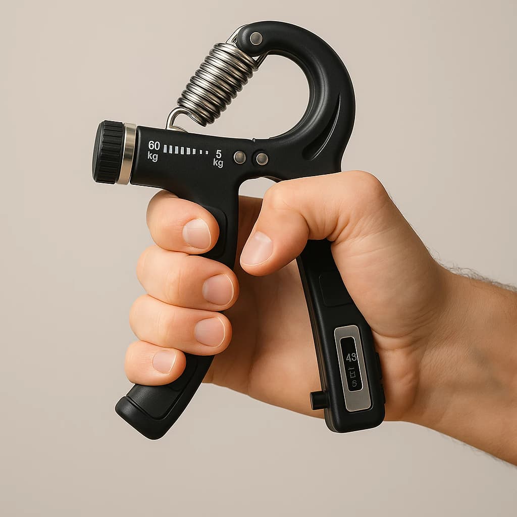 Hand Grip Ajustável 5–60 kg com Contador – Fortaleça Mãos, Punhos e Antebraços