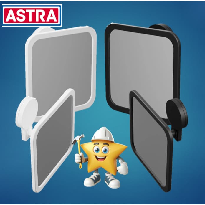 ESPELHO PARA BARBEAR NO BOX BANHEIRO COM ADESIVO PAREDE ( BARBA/ MAQUIAGEM) ASTRA BR/PR -ARTICULADO